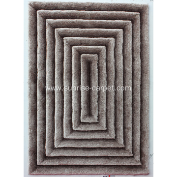 Microfiber Shaggy Rug with 3D Design